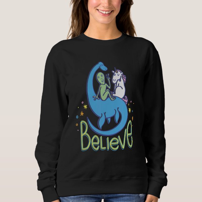 Glauben an mythische Wesen Sweatshirt (Vorderseite)