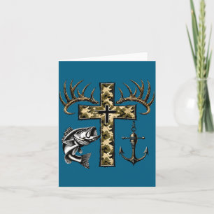 Glauben Angeln Jagd Tarn Kreuz Mit Haken B Chris Karte