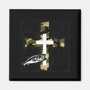 Glauben Angeln Jagd Tarndruck Kreuz Mit Haken B Ch Magnet