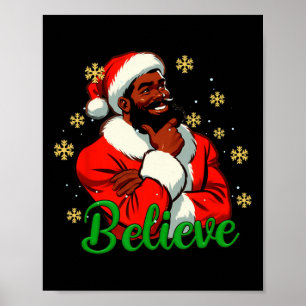 Glauben Black-santa Claus Weihnachten Afrikanische Poster
