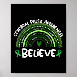 Glauben Cerebral Palsy Sensibilisierungsmonat Shir Poster