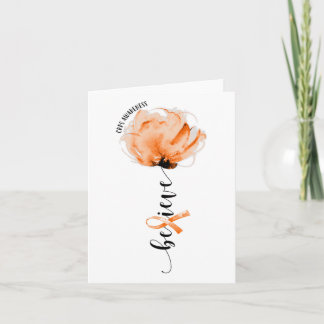 Glauben Crps Bewusstsein Orange Ribbon Blume Liebh Karte