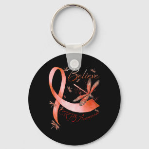 Glauben Crps Bewusstsein Orange Ribbon Dragonfly L Schlüsselanhänger