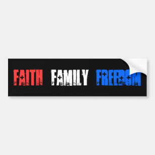 "Glauben-Familien-Freiheits-" Autoaufkleber