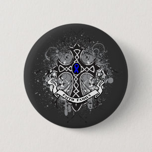 Glauben-Familien-Gebets-Kreuz - Darmkrebs Button