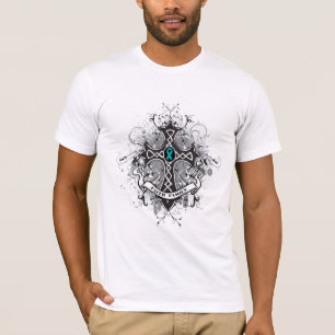 Glauben-Familien-Gebets-Kreuz - Eierstockkrebs T-Shirt