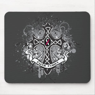 Glauben-Familien-Gebets-Kreuz - Kopf-Hals-Karzinom Mousepad