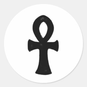 Glauben (Fantasy Ankh) Runder Aufkleber