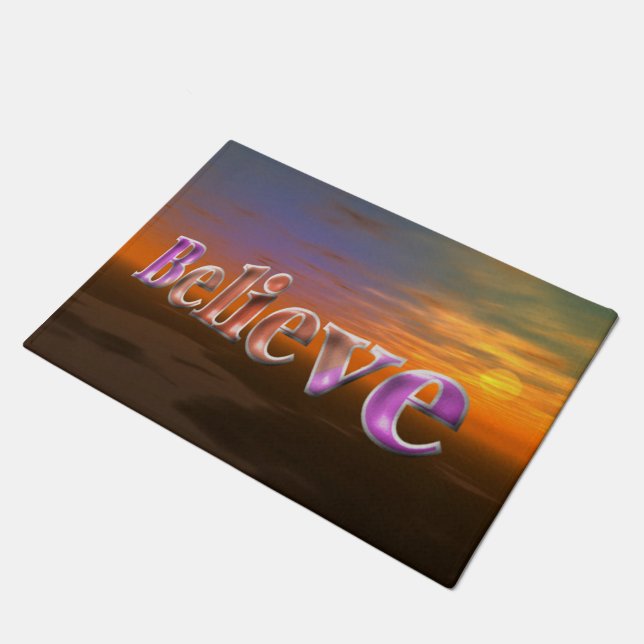 Glauben Fantasy Sun Sky Inspiration Fußmatte (Schrägansicht)