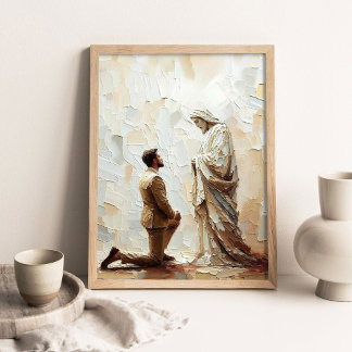 Glauben finden, digitale christliche Kunst, Jesus  Poster