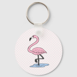 Glauben-Flamingo Schlüsselanhänger