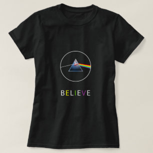Glauben-Fliegen Schwein im Prisma T-Shirt