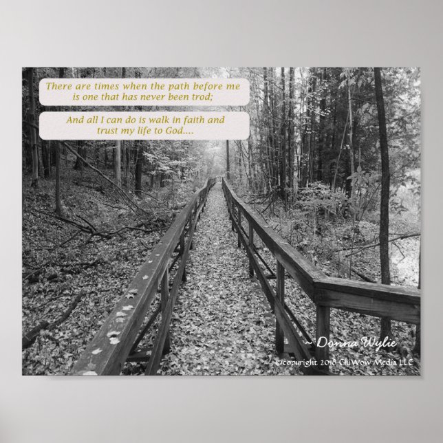 Glauben - "Gehen im Glauben" Poster (Vorne)