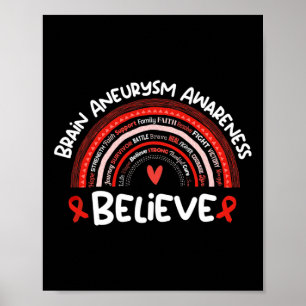 Glauben Gehirnaneurysma Awareness Month Brain Aneu Poster