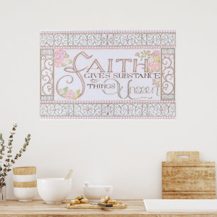 Glauben gibt Substanz Wandkunst Poster