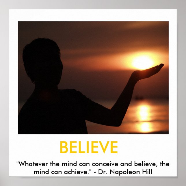 Glauben, Glaube, Möglichkeiten Motivierend Poster (Vorne)