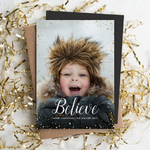 glauben   Glitz Imitats Glitzer Foto Overlay Feiertagskarte