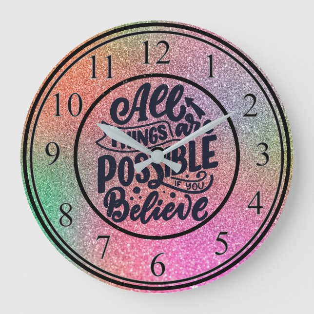 glauben große wanduhr (Vorderseite)