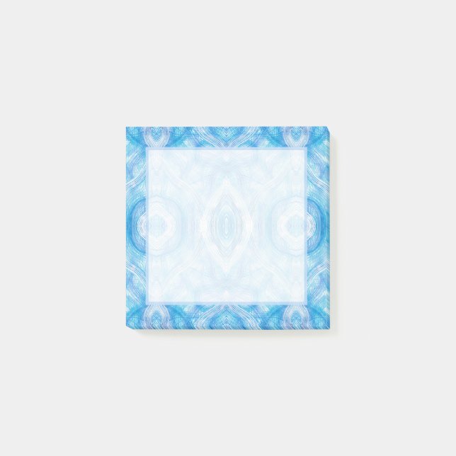 Glauben Hellblau Abstrakte Aquarellkunst Post-it Klebezettel (Vorderseite)