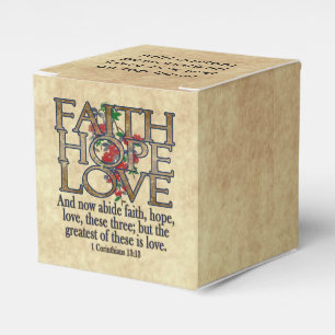 Glauben-Hoffnungs-Liebe-eleganter BibelScripture Geschenkschachtel