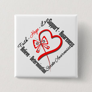 Glauben-Hoffnungs-Liebe-Schmetterling - Button