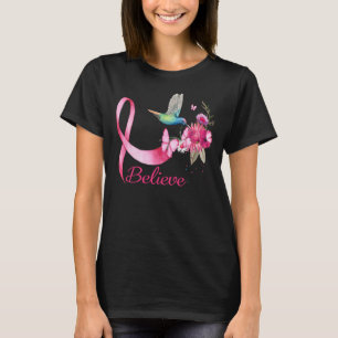 Glauben Hummingbird Brustkrebs Bewusstsein T-Shirt