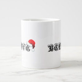 GLAUBEN IN SANTA CLAUS HAT XMAS ZEIT CHRISTMAL EVE Jumbo-Tasse