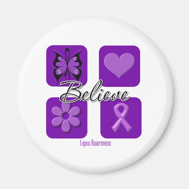 Glauben Inspirationen Lupus Bewusstsein Magnet (Vorne)