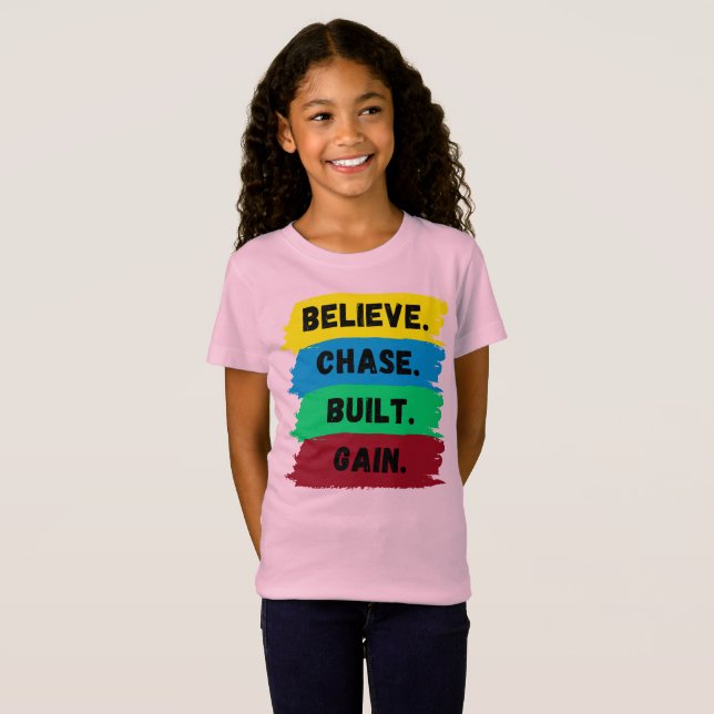Glauben, Jase, gebaut, motivierend Slogan T-Shirt (Vorne ganz)