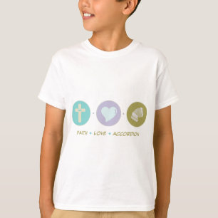 Glauben-Liebe-Akkordeon T-Shirt