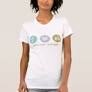 Glauben-Liebe-Auto-Körper T-Shirt