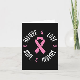 Glauben Liebe Hoffnung rosa Ribbon Brustkrebs Awar Karte