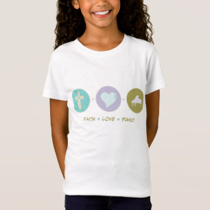 Glauben-Liebe-Klavier T-Shirt