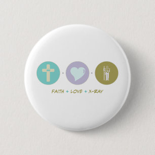 Glauben-Liebe-Röntgenstrahl Button