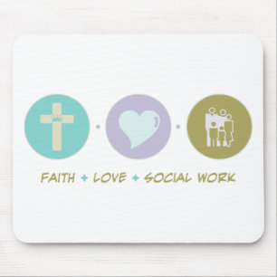 Glauben-Liebe-Sozialarbeit Mousepad