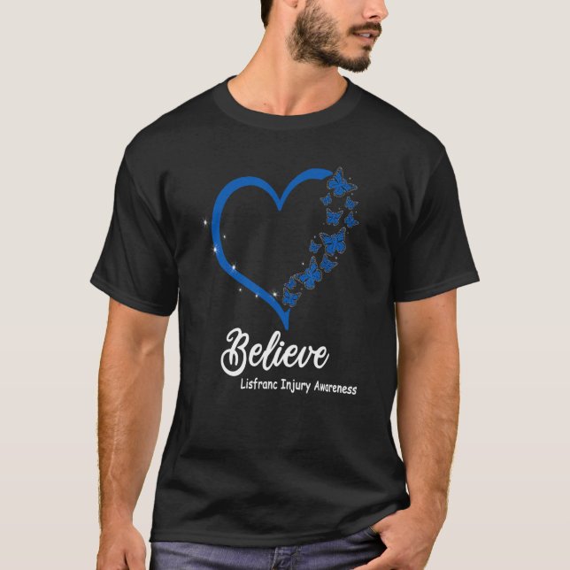 Glauben LISFRANC SCHÄDIGUNG Bewusstsein, Blauer Sc T-Shirt (Vorderseite)