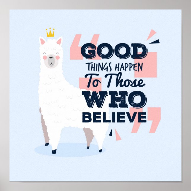Glauben Llama Poster (Vorne)