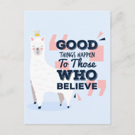Glauben Llama Postkarte