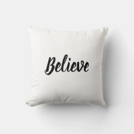 Glauben minimalistische Topographie schwarz-weiß Kissen