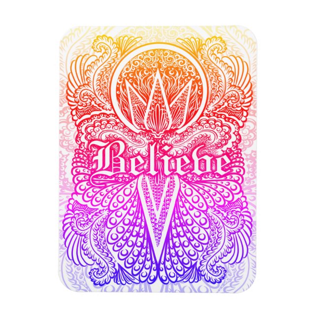 Glauben - Positives Zitat Magnet (Vertikal)