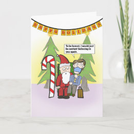 Glauben (Raues Jahr - Maskiert) lustige Weihnachts Karte