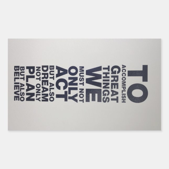 glauben rechteckiger aufkleber (Vorderseite)