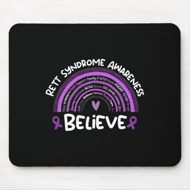 Glauben Rett Syndrome Awareness Month Rett Syndrom Mousepad (Vorne)