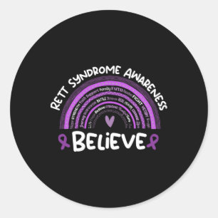 Glauben Rett Syndrome Awareness Month Rett Syndrom Runder Aufkleber
