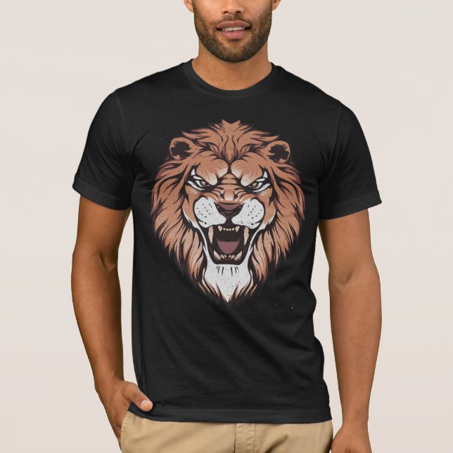 Glauben Roaring Lion Motivierend T - Shirt für Män (Vorderseite)