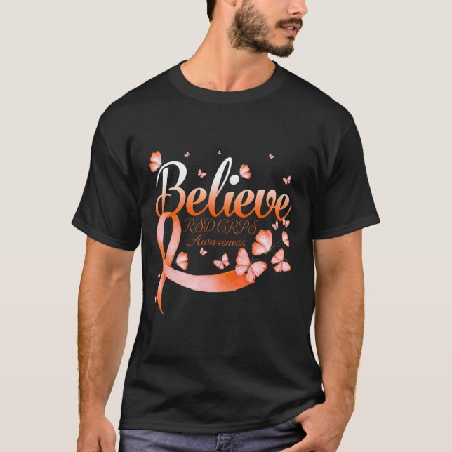 Glauben Rsd Crps Bewusstseinsschmetterling T-Shirt (Vorderseite)