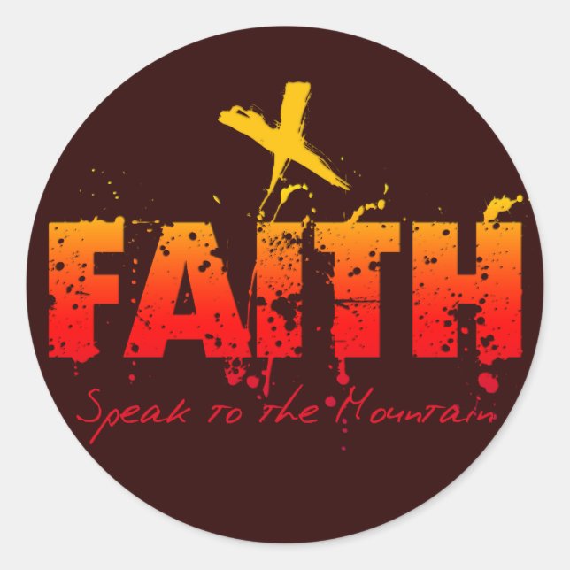 GLAUBEN RUNDER AUFKLEBER (Vorderseite)