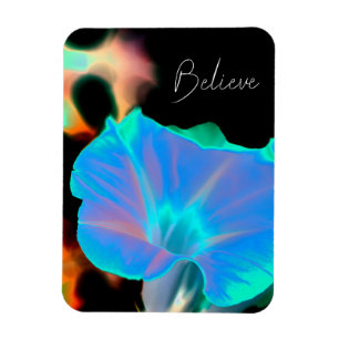 "Glauben" Schöne Blume Flexible Foto Magnet