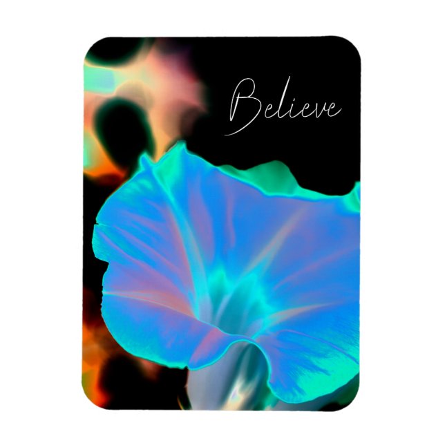 "Glauben" Schöne Blume Flexible Foto Magnet (Vertikal)