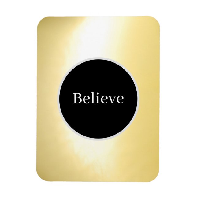 "Glauben" Schwarz-Gold-Magnet für flexibles Foto Magnet (Vertikal)